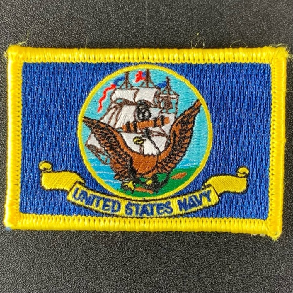 United States Navy removable patch with Velcro back.